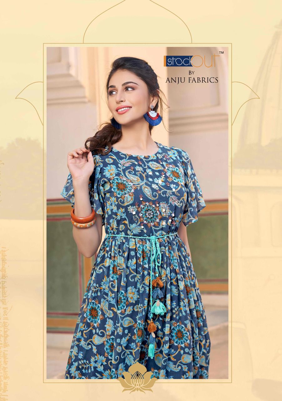 FUSION New Latest Designer Party Wear Printed Georgette Kurtis Collection